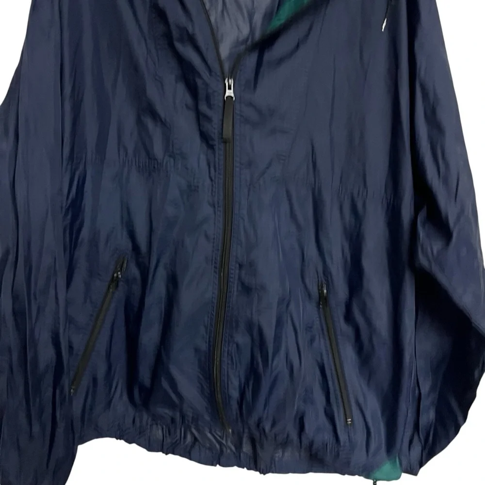 Vintage Men’s Helly‎ Hansen Navy Blue Rain Zip Up Windbreaker Large